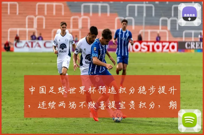 中国足球世界杯预选积分稳步提升，连续两场不败喜提宝贵积分，期待晋级之路一帆风顺。